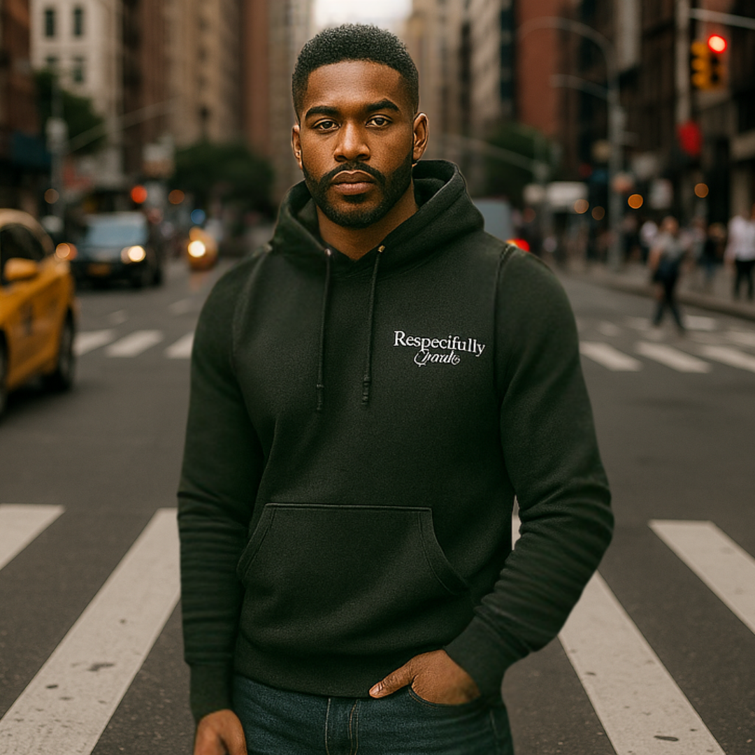Respectfully Great Black Hoodie Model