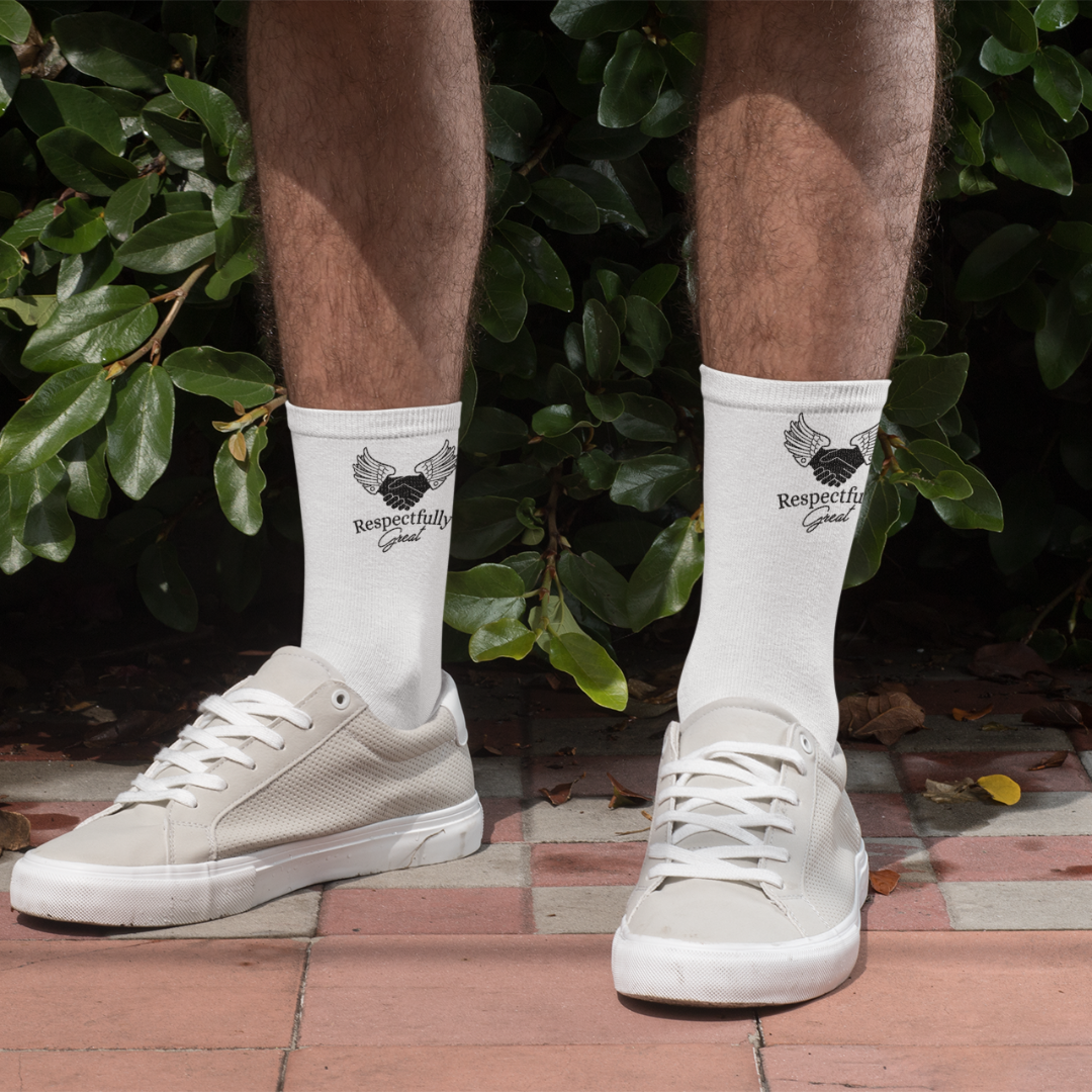 Elevate Your Steps with Respectfully Great White Socks 