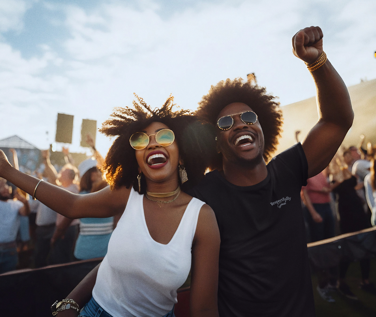 Shop Exclusive T-Shirts | Respectfully Great Couple Feeling Respectfully Great!